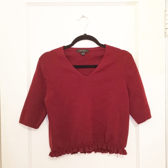 Ann Taylor Tops - Ann Taylor Cropped Wool Knit Sweater